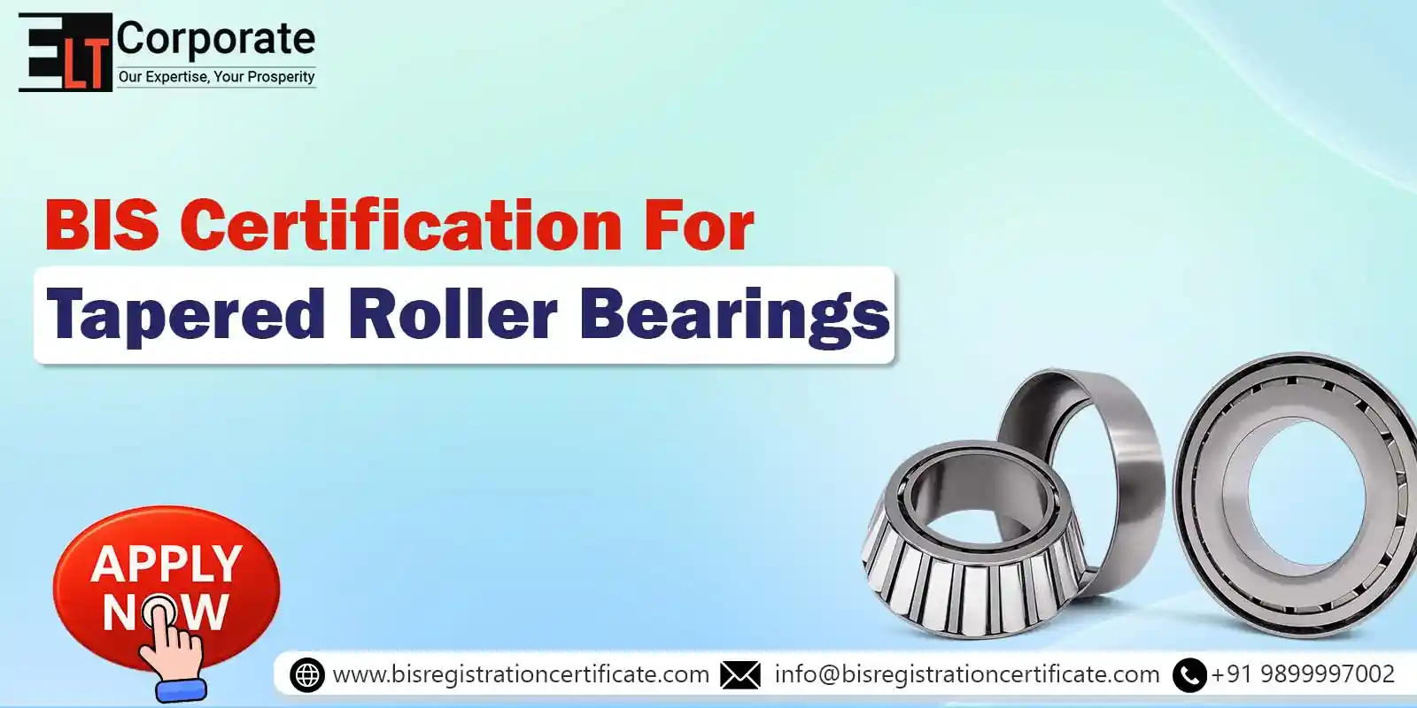 BIS Certification For Tapered Roller Bearings IS12102:1987