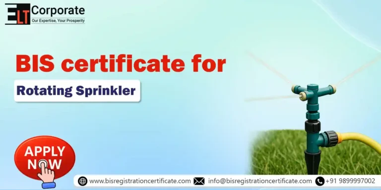 BIS Certification for Rotating Sprinkler