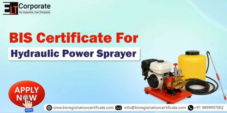 BIS Certificate for Hydraulic Power Sprayer