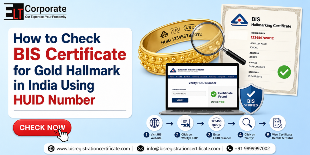 BIS certificate for gold hallmark in India