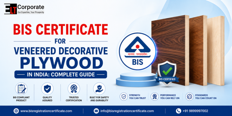 BIS certificate for veneered decorative plywood India