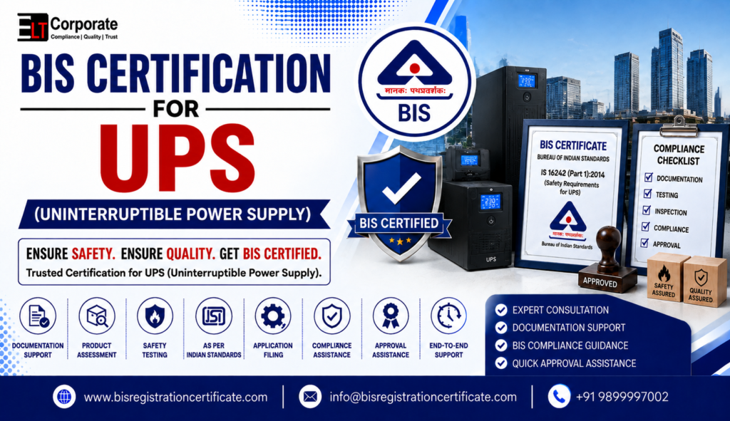 BIS Certification for UPS (Uninterruptible Power Supply)