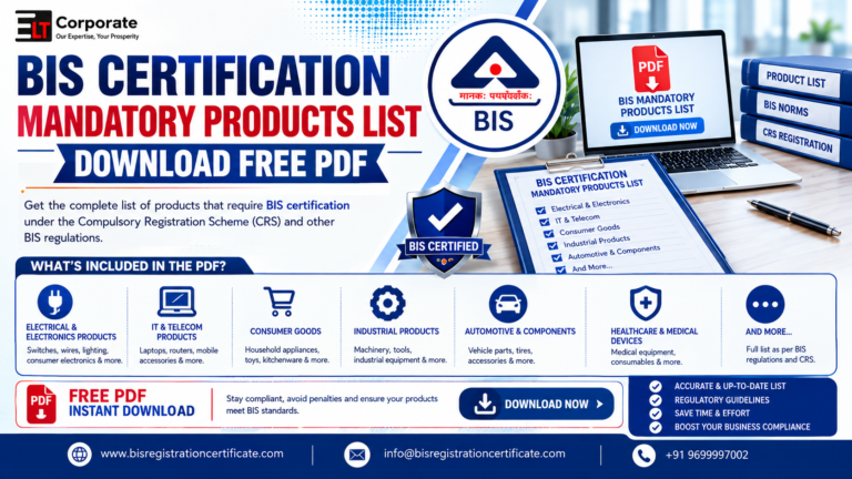 BIS mandatory certification products list 2026 — ISI Mark, CRS, and BIS License guide