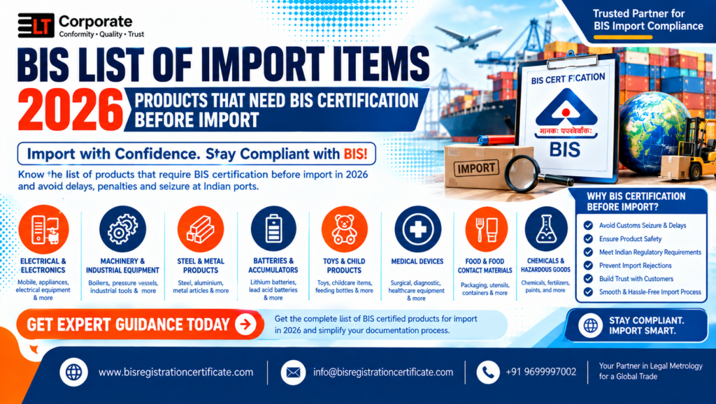 BIS List of Import Items 2026